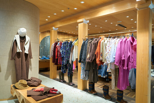 HONG KONG, CHINA - DECEMBER 05, 2023: interior shot of 45R store inside Harbour City. Harbour City is a shopping centre in Tsim Sha Tsui, Kowloon.