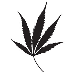 Marijuana leaf, vector illustration from a herbarium. Adobe Illustrator Artwork - 759981936