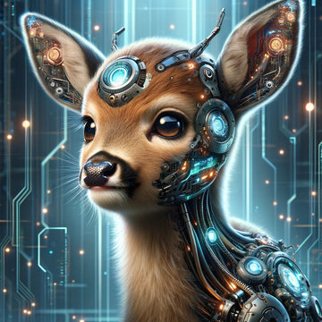 小鹿サイボーグ/AI画像