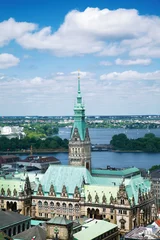 Deurstickers Aerial view of Hamburg, Germany, Europe. © Iryna Shpulak