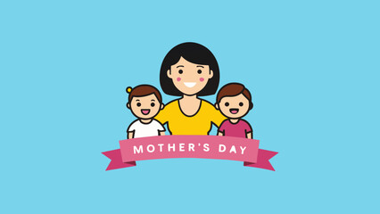 creative-design-of-a-greeting-card-for-mother-s-day vector illustration 