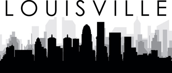 Fototapeta premium Cityscape skyline panorama of LOUISVILLE, USA