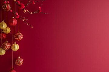 Chinese New Year decoration and copy space for text, Chinese New Year background, Chinese background, Chinese New Year decoration, background with copy space, Chinese background with copy space