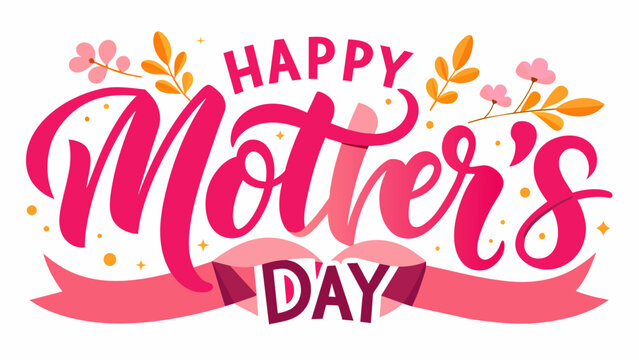 Mothers day typography vector illustration