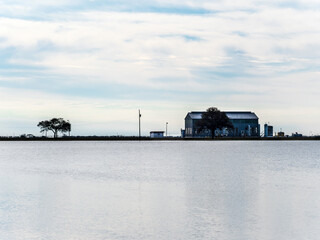 Flooding around a place of business
