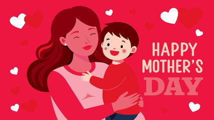 create-a-beautiful-post-for-mothers-day- vector illustration 