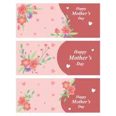 Beautiful delicate banner with flowers for spring holidays 