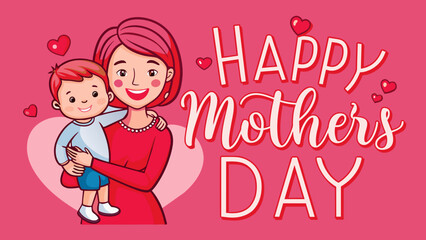 create-a-beautiful-post-for-mothers-day- vector illustration 