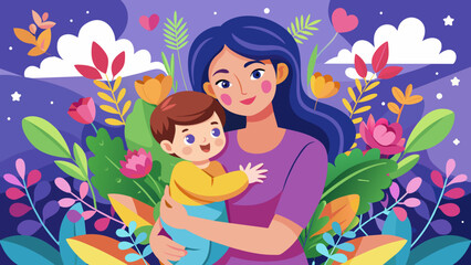 Obraz na płótnie Canvas create-a-beautiful-post-for-mothers-day- vector illustration 