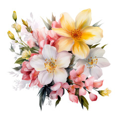 Fototapeta premium watercolor bouquet of flowers