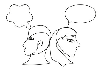 silhouette of a person with bubbles