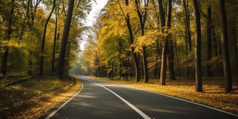 autumn road Generative AI