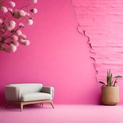 purple couch with wall