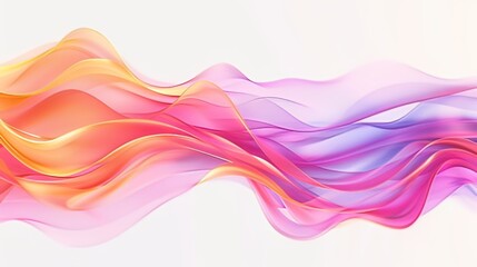 Horizontal AI illustration pastel silk waves on a luminous background. Backgrounds and textures.