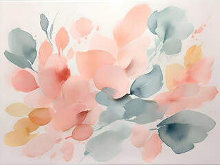 abstract water color of flowers