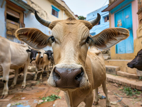 Cows in Village, Cattle Farm Images, Bull Photography, Cow Photography, Village Animals, Livestock Animals