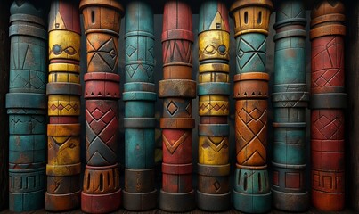 Abstract texture background in African style.