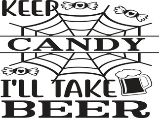 Halloween Vector illustration, Happy Halloween t-shirt design