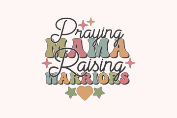 Praying Mama EPS Design, Christian Mama T-shirt Design