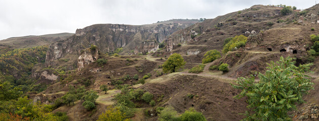 Ancient cave city Khndzoresk in Armenia