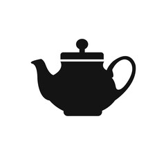 Abstract premium ceramic kettle vector icon design.