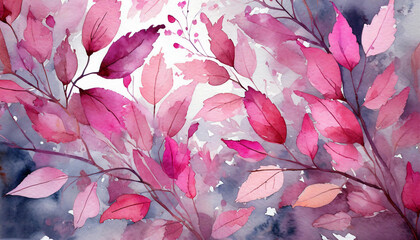 watercolor texture background pink leaves pink rose petals background