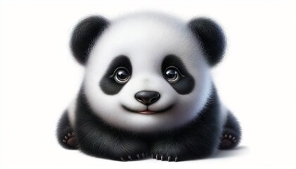 close up of  a panda cub