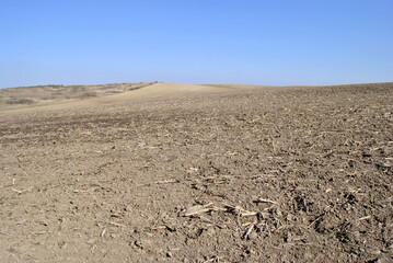 plowed field in autumn