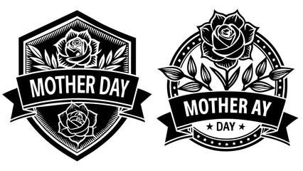 mothers-day-stickers vector illustration