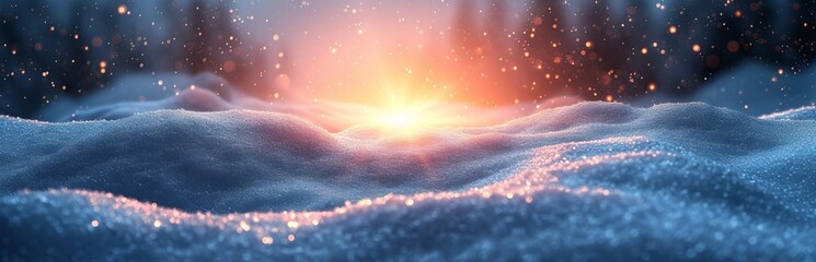 Abstract blue background with highlights and bokeh, reminiscent of frosty winter air or a starry sky.
Concept: background for events related to cold, space or the magic of winter. Banner, copy space