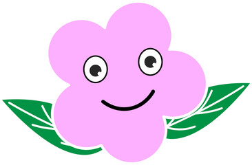 flower cartoon, smiling flower,smiley sticker