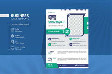 Futuristic Healthcare Flyer Brochure Design Template
