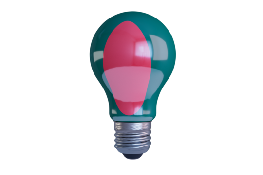 Conceptual Lightbulb with Bangladesh Flag Design on Black Background