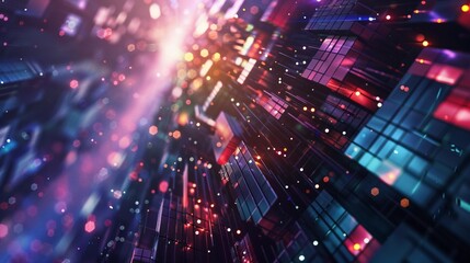 Obraz premium Futuristic Sci-FI Geometric Abstract Background