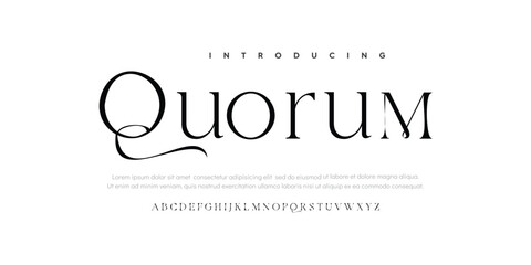 Quorum Future modern alphabet font. Typography urban style fonts for sport, technology, digital, movie logo design