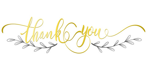 Thank you hand drawn calligraphy