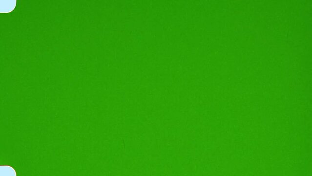 Old Cinematic Film Frame Effect on Green Screen