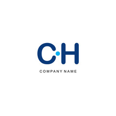 Initial CH logo company luxury premium elegance creativity