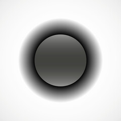 Circle with shadow on white background