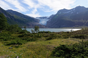 Fototapeta na wymiar svartisen glacier view