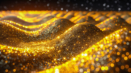 Golden Christmas Glitter, Festive Holiday Background