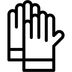 gloves, hand, protection, ruber, safety Icon