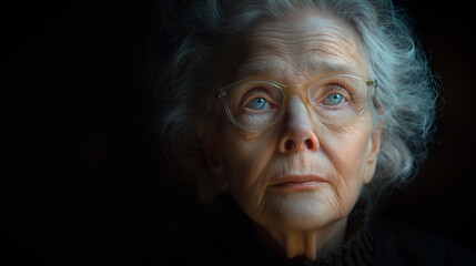 The poignant journey of an elderly woman , captured in rich, emotive imagery.