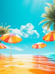Fototapeta na wymiar Colorful Summer Background. Summer Background Design.