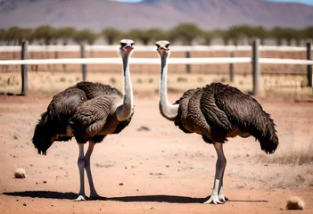 Foto op Plexiglas ostrich on the beach © aimenyounas