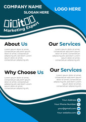 Corporate Business flyer template vector design, digital marketing agency flyer design. 