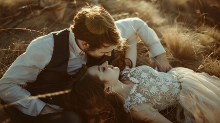 meadow of love - a serene wedding moment