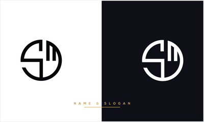 MS,S M, M, S, Abstract letters Logo monogram