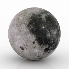 Moon - High quality 3d rendering. Elements of this image provided by NASA