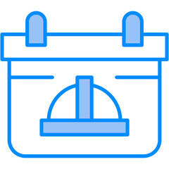 Calendar, helmet, labor day, worker day, time Icon